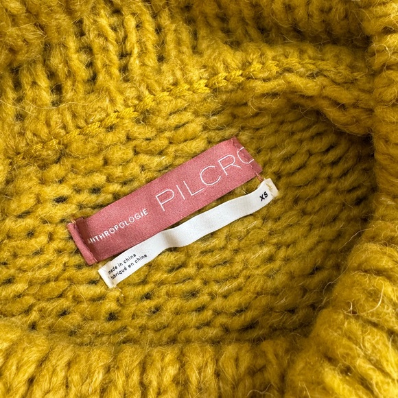 NWT Anthropologie Pilcro Chartreuse Cowl Neck Sweater - Picture 2 of 4